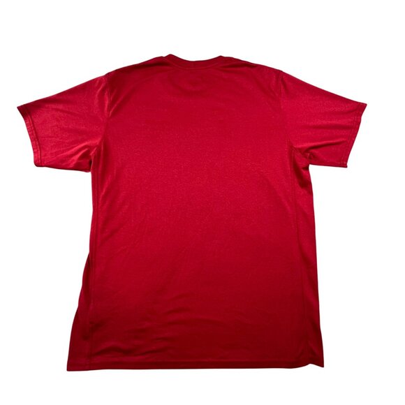 Nike Fit Dry Mens Large Red Athletic Shirt Performance Short Sleeve Training Top - Picture 2 of 10